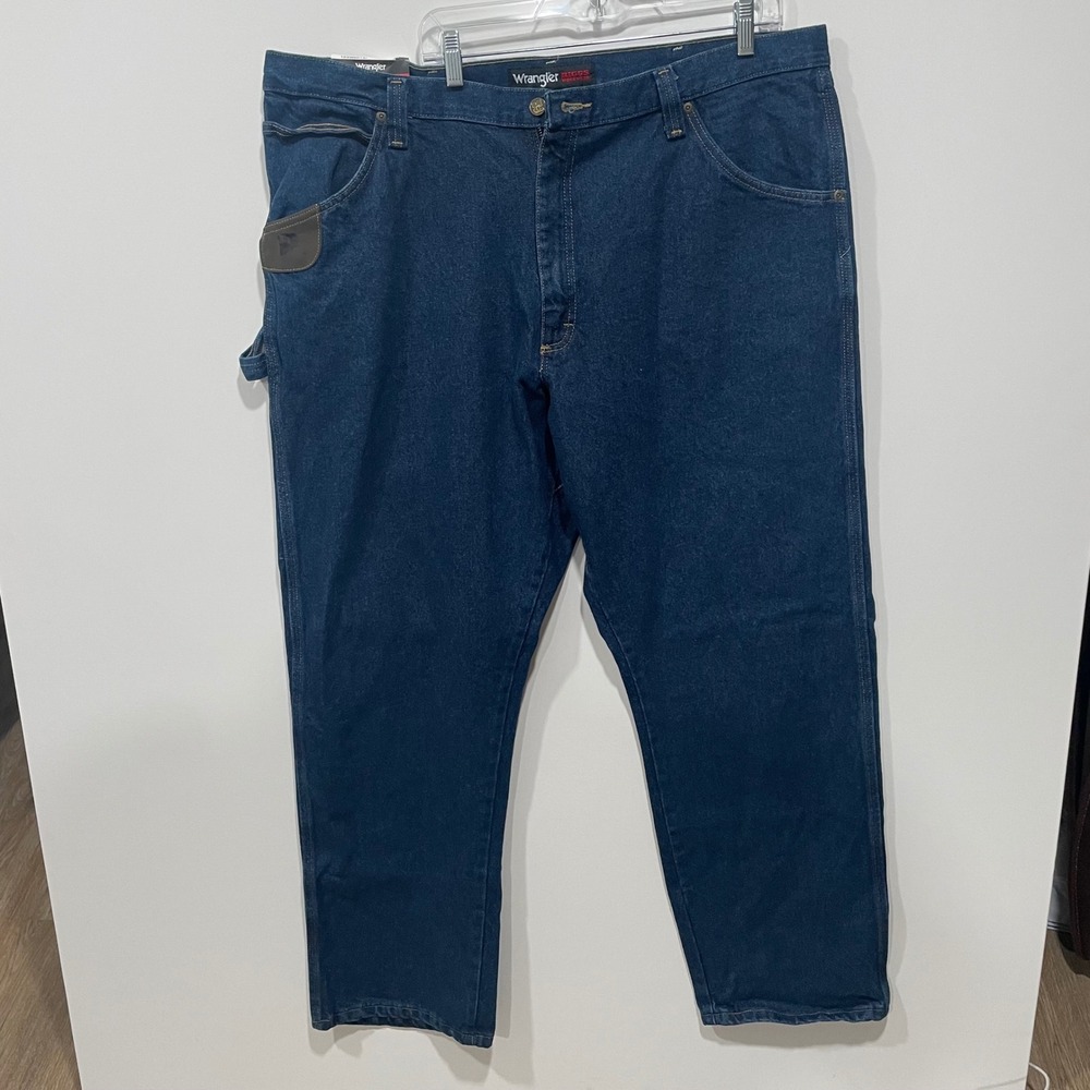 Wrangler Riggs Workwear Mens Relaxed Fit Workhorse Jeans 42x32 Dark Wash Cotton‎